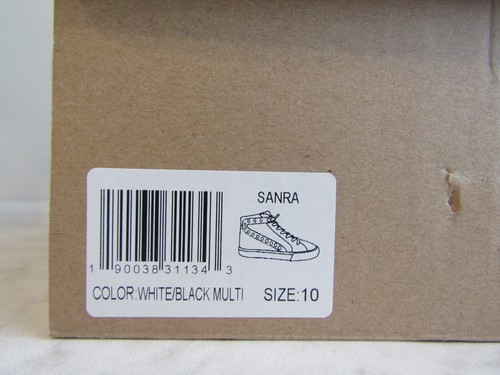 NIB Vintage Havana Sanra White Faux Leather Jeweled Laced Women's Sneakers 10 - Picture 7 of 9