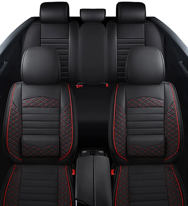 For Mercedes-Benz Car 5 Seat Covers Full Set Leather Pad Front Rear Back cushion Foto 2 de 4