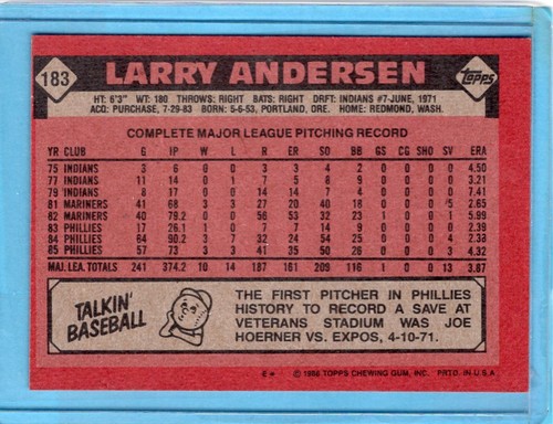 1986 Topps Baseball Cards Complete Your Set U-Pick #'s 1-250 - Picture 372 of 505