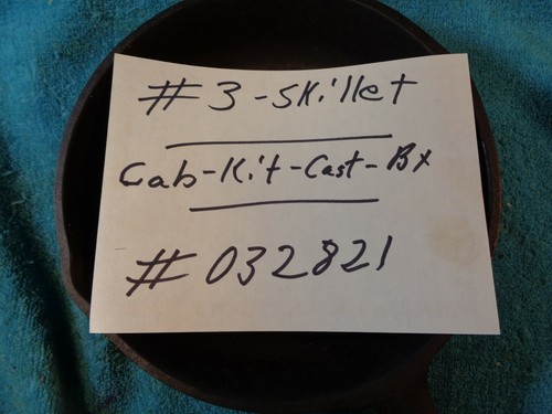 Vtg No. 3 #3 Kitchen Camp Fire Skillet 6-5/8" Cast Iron Frying Pan w/ Heat Ring - Picture 9 of 9
