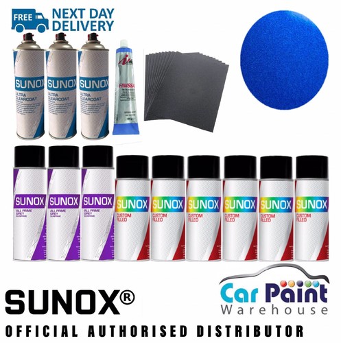 SUNOX® DIY Alloy Wheel Paint Refurb Kit Complete Kit Candy Blue Motorcycle / Car - Picture 1 of 2