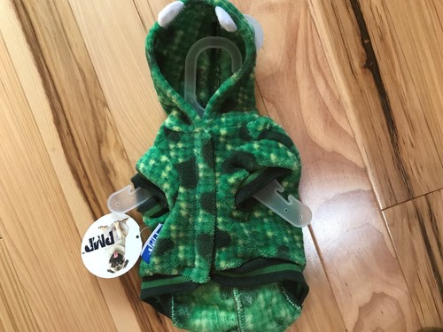 NWT Dog PLUSH DINOSAUR Hooded Costume Sz XS DOG HALLOWEEN  - Picture 2 of 3