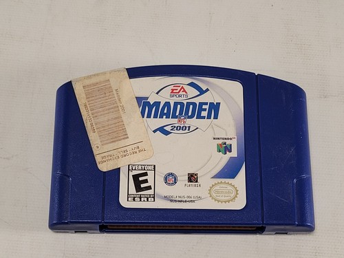 Madden NFL 2001 Nintendo 64 N64 Blue Game Cart Football - Picture 1 of 4