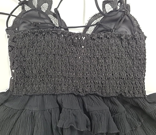 Zenana Lacy Babydoll Camisole adjustable strap Goth Whimsigoth Fairy Y2K Sz M - Picture 10 of 10