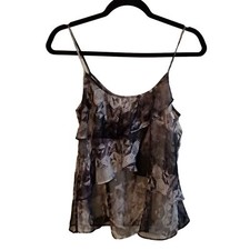 New York  Company Womens Sz S Gray Geometric Sleeveless Blouse