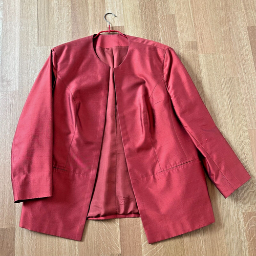 Seidenjacke mit Taschen, Damen, Shantungseide