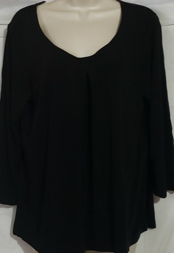 Womens Large Blouse Pleated Front Black Color Choices Brand Preowned