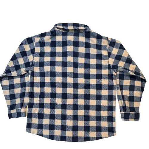 Venado Fleece Shirt Men XL Blue/White Plaid Long Sleeve Heavyweight Work Hiking - Picture 2 of 16