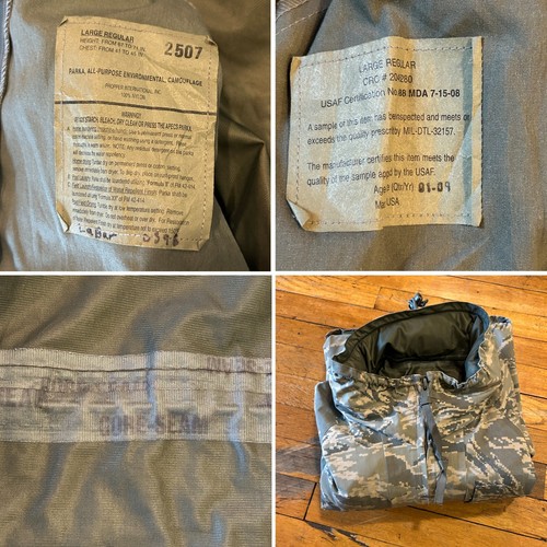 US AIR FORCE ~Large Reg~ Gore-Tex All-Purpose Environmental Camo Parka ~ Propper - Picture 11 of 23
