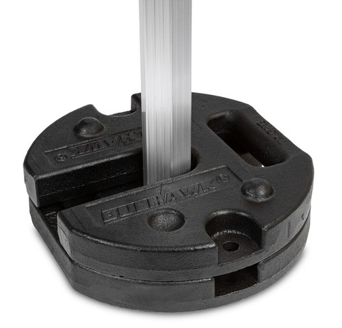 SET OF 4 BULHAWK® 12.5KG HEAVY DUTY CAST IRON STEEL POP UP GAZEBO WEIGHTS PLATES - Picture 4 of 5
