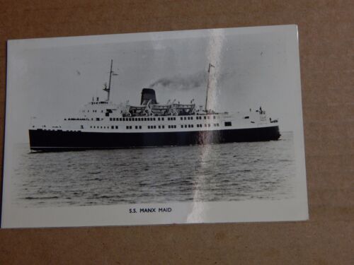 Postcard shipping S.S Manx Maid Isle Of Man Steam packet Co RPPC unposted
