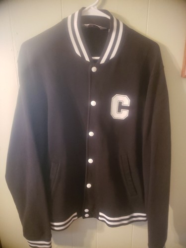 Carhartt WIP Large Women's Black and White  Letterman Baseball Jacket Rare  - Picture 1 of 10