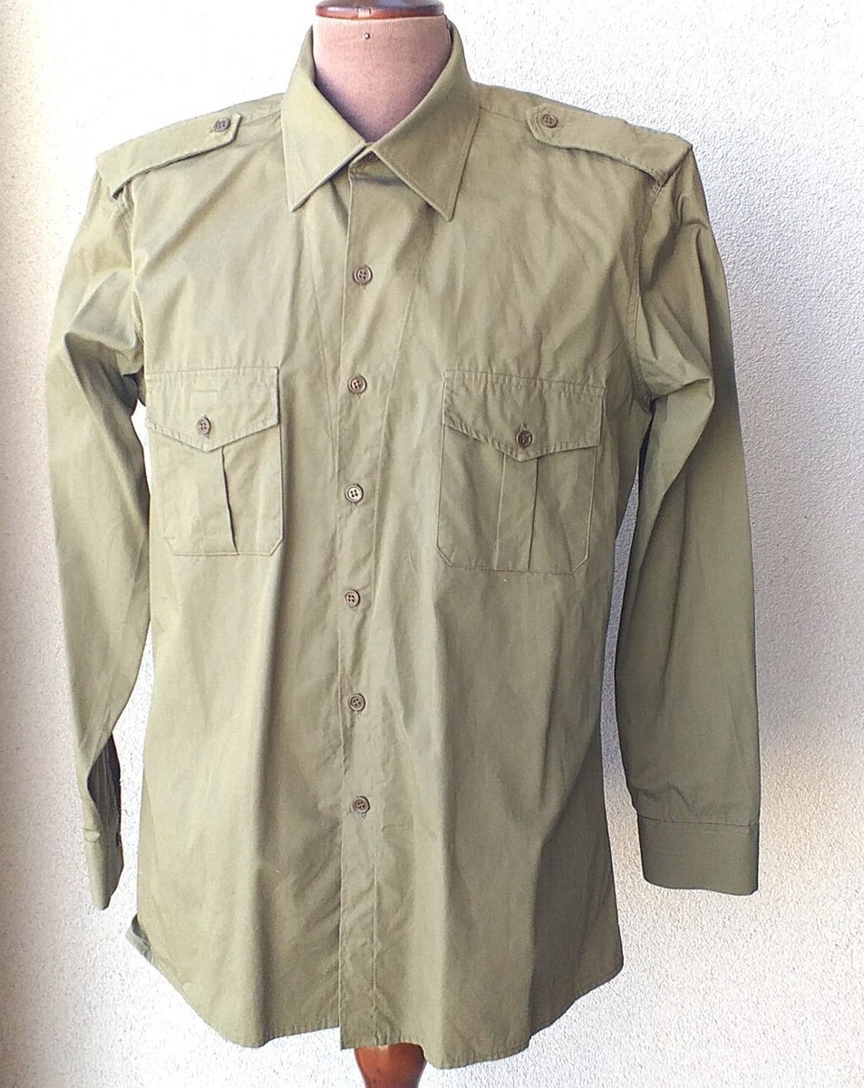 Italian Army 1950s Officer khaki shirt same colonial WW2