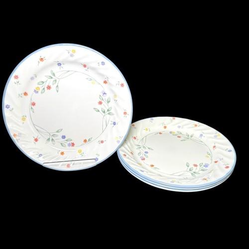 English Meadow Corelle by Corning Swirl Salad Dessert Plates 7 1/8" Lot Of 4 - Picture 3 of 17