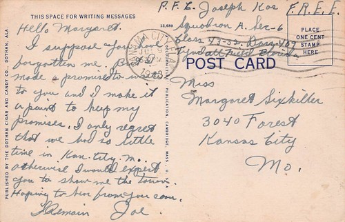 Panama City Florida Drew-Field Greetings From Large Letter 2B-H99 Postcard - Picture 2 of 2
