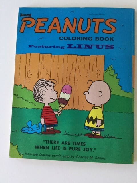 PEANUTS Coloring Book - Featuring Linus, Unused & No Price ...