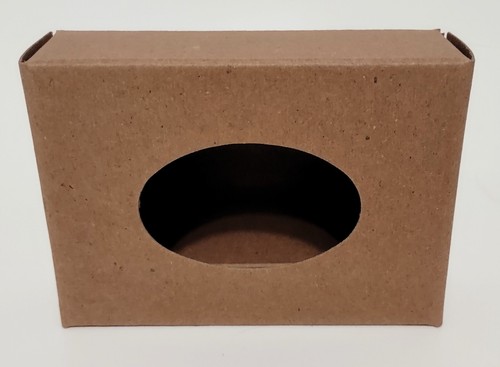 Kraft Soap Box Oval Window Made in USA America from Recycled Paper 50 Boxes - Picture 3 of 4