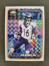 2024 Topps Chrome Football, Troy Franklin, Rookie White Geometric Refractor /15