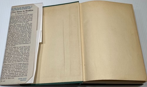 1943~ A Tree Grows in Brooklyn ~First Book Club Edition w/ Orig DJ ~ Betty Smith - Picture 3 of 10