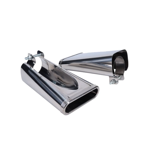 2 Exhaust Deflectors 55 56 Chevrolet Chevy 1955 1956 - NEW PAIR - Video 1 of 1