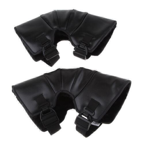 Winter Leder Thermo Textil Kniewärmer für Motorrad Roller 35 cm - Bild 4 von 12