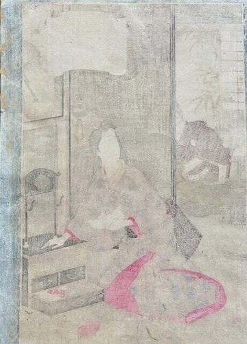 Original Toshikata (1866-1908) Woodblock Print Yamanouchi Kazutoyo's Wife 1890 - Picture 9 of 9