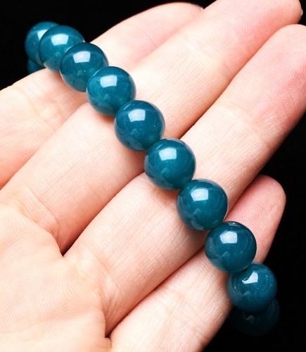 10.3mm Natural Turquoise Amazonite Gemstone Round Beads Bracelet AAAAA - Picture 5 of 6