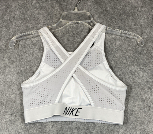 Nike Sports Bra Womens Small Grey Padded Dri Fit Criss Cross Back Straps - Picture 9 of 13