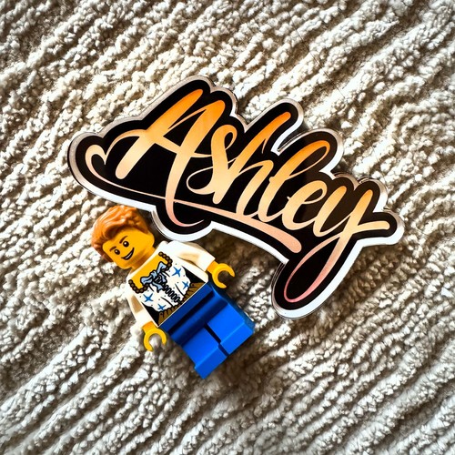 Name Magnet :  ASHLEY | for Fridge, Locker or Office | graffiti | Calligraphy - Picture 4 of 6