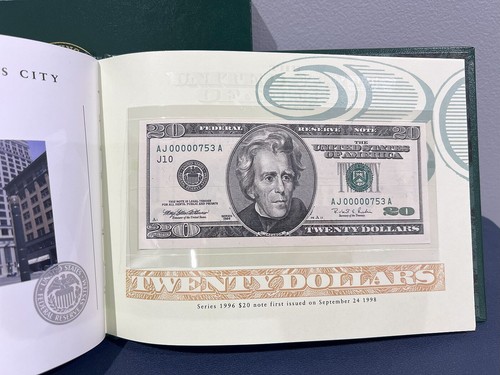 1996 $20 Premium Federal Reserve Set 12 Notes BEP Matching Low 3 Digit 00000753 - Picture 12 of 15
