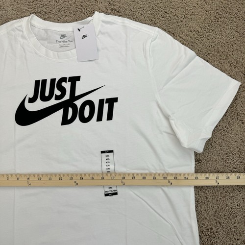 Nike T-Shirt Men’s XXL Sportswear JDI Just Do It White/Black Cotton Shirt NWT - Picture 4 of 8