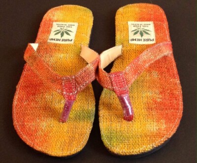 Tie Dye Hemp Flip Flop