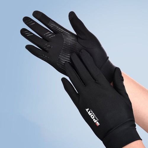 Guantes de ciclismo de dedo completo de seda de hielo para hombres y mujeres deportes al aire libre fitness C4 - Imagen 2 de 10
