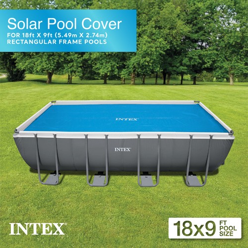 Intex Solar Poolabdeckung für 18'x9' rechteckiger Rahmen Schwimmbäder, nur Abdeckung - Bild 2 von 7