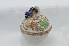 Japanese Clay Bell Ceramic Dorei Vintage White design bell 2.55x 2.75x 3.14inch