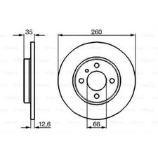 BOSCH 2x Bremsscheibe vorne 260 Voll für BMW 3er Cabriolet E30 0 986 478 029
