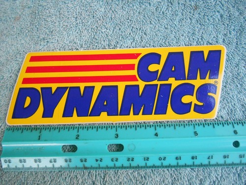 VINTAGE 1980'S CAM DYNAMICS HIGH PERFORMANCE AUTOMOTIVE DECAL STICKER 6" X 2" - Picture 3 of 6
