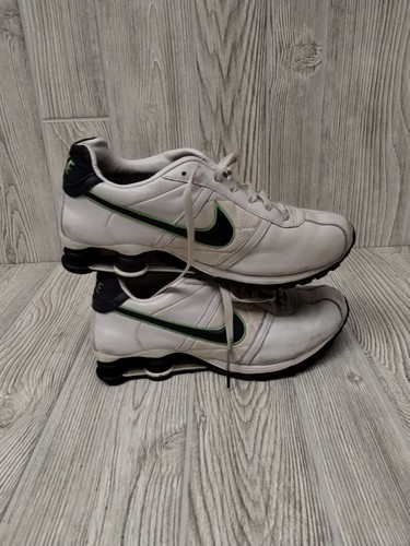 Nike Shox 313557-141 Women's Size 8.5 Leather Upper Athletic Shoe White W/Logo - Picture 4 of 15