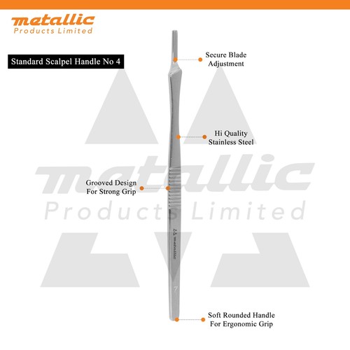 Dental Scalpel Handle #7 #3 #4 Surgical Knife Holder Stainless Steel Dull/Stain - Picture 8 of 10