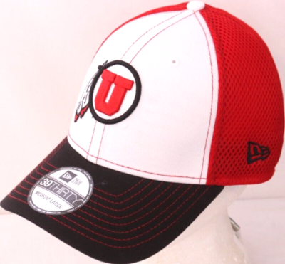 NEW Utah Utes New Era White 39Thirty Baseball Cap Hat Adult Medium/Large 