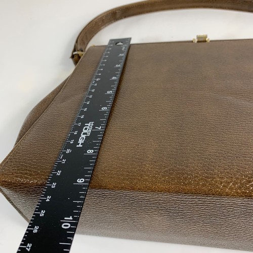VTG Womens MCM Canadian Frame Purse Reptile Skin Brown Gold Tone Lizard Handbag - Picture 19 of 22