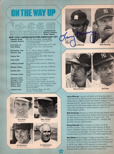 1977 NY Yankees Team Signed Yearbook  27 Signatures - Picture 24 of 24
