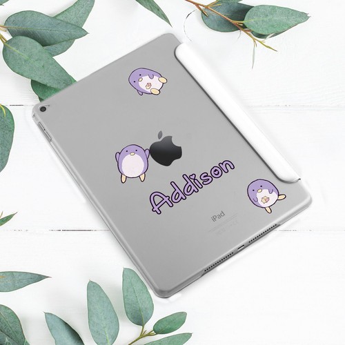 Custom Name Purple Anime Girl Case For iPad 10.2 Pro 12.9 11 9.7 Air 4 5 Mini - Picture 3 of 6