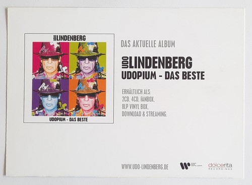 * Udo Lindenberg * Autogrammkarte Originale Unterschrift * Musik * - Bild 2 von 2