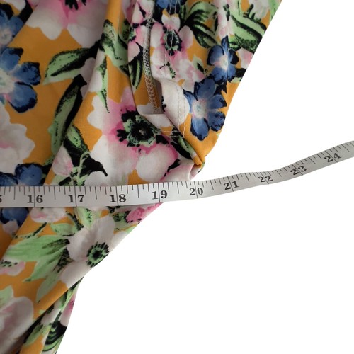 Maggie London US Size 0 Multicolor Bright Floral High Neck Stretch Waist NWOT - Picture 7 of 11