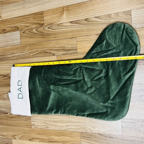 Calza natalizia West Olmo DAD verde bianco velluto mono grande 23" - Foto 4 di 6