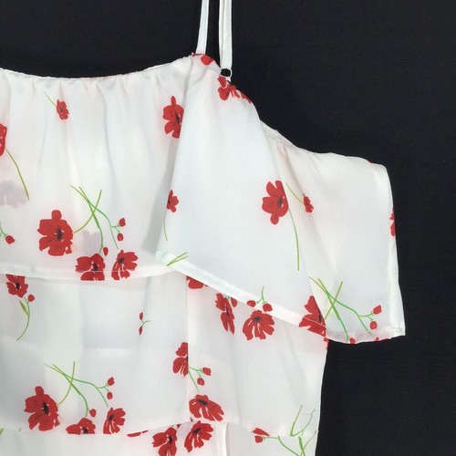 Cupshe Abito Midi Donna Medio Alto Basso Floreale Fata Matrimonio Spaghetti Strap - Foto 5 di 18