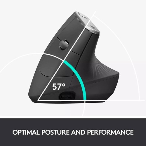 Logitech MX Vertical Advanced Ergonomic Wireless Mouse - Bild 3 von 9
