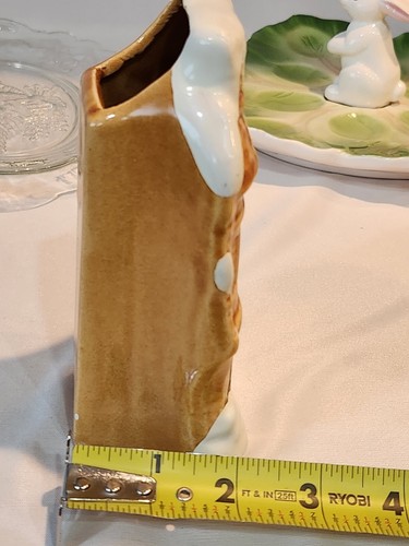 Vtg Ceramic Snowy Victorian House Wall Hanging Long Match Holder With Striker - Picture 22 of 23