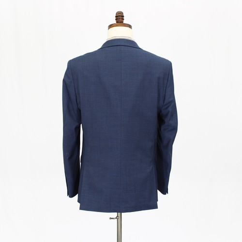Perry Ellis 40R Blue Sport Coat Blazer Jacket Solid 2B Wool - Picture 7 of 11